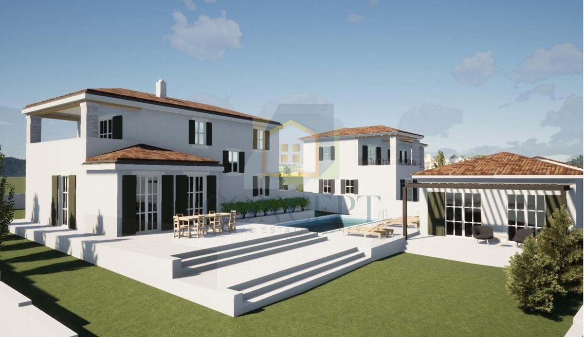 Poreč, dintorni, Terreno edificabile con permesso di costruzione, 12 km dal mare