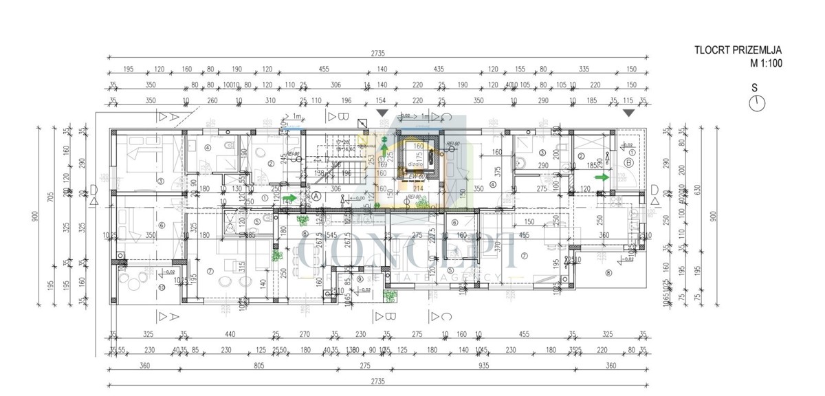 Poreč, dintorni, Appartamento al piano terra di nuova costruzione con giardino, 3 km dal mare
