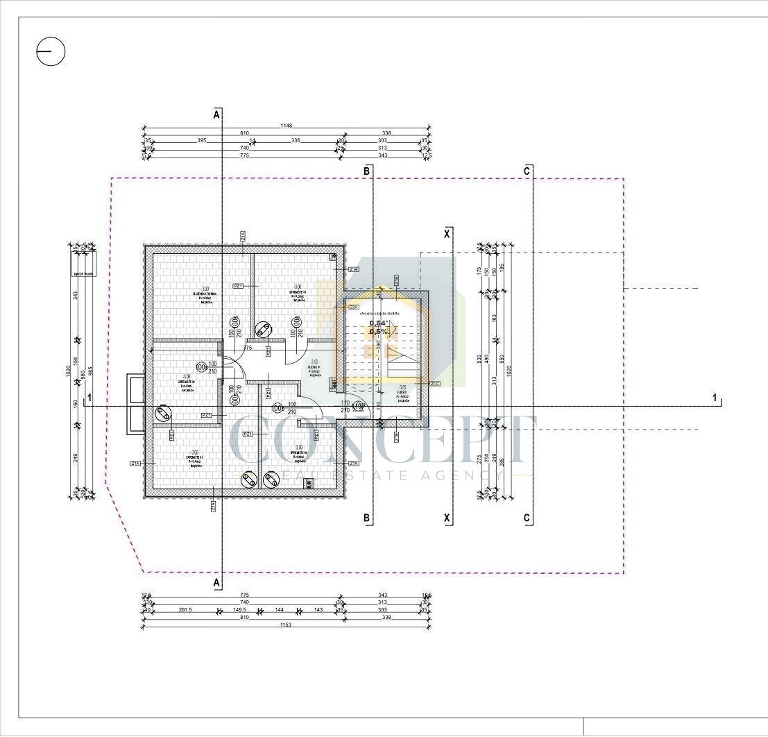 Poreč, dintorni, Terreno edificabile con permesso di costruzione per 8 appartamenti, a 3 km dal mare