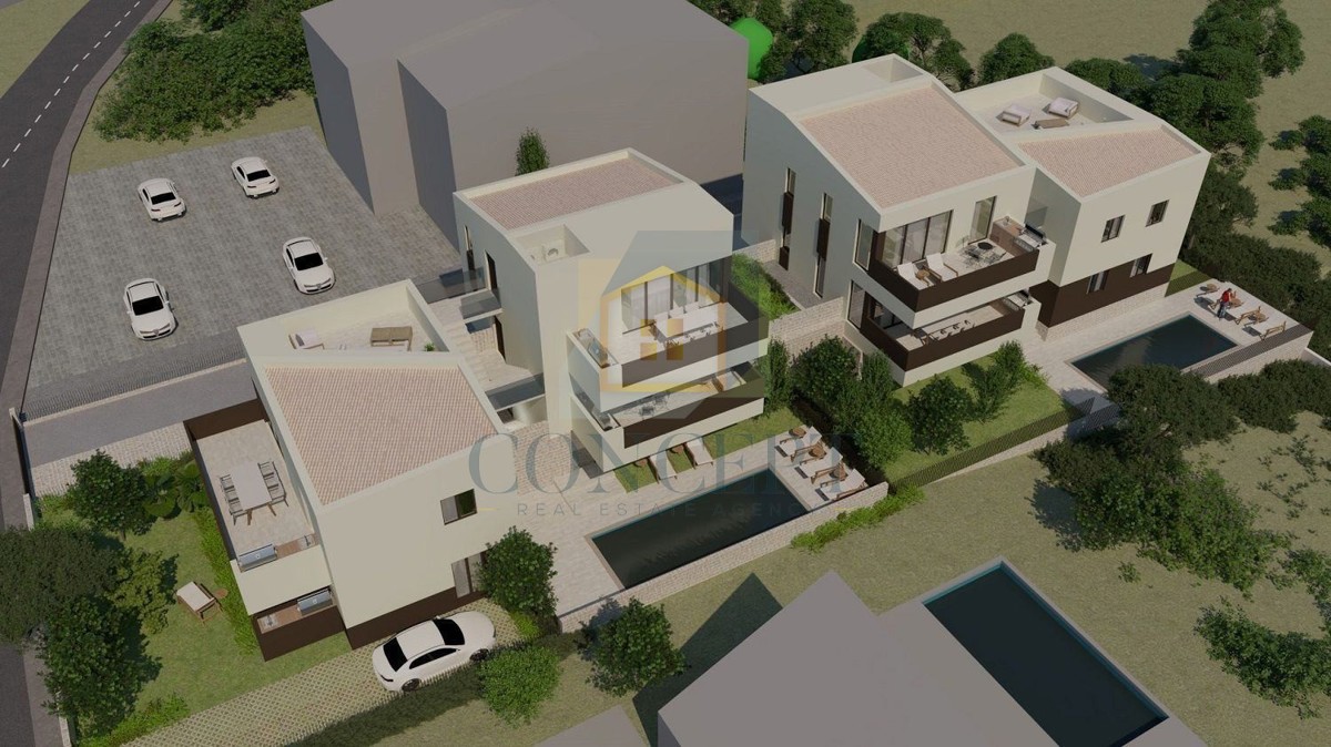 Poreč, dintorni, Terreno edificabile con permesso di costruzione per 8 appartamenti, a 3 km dal mare