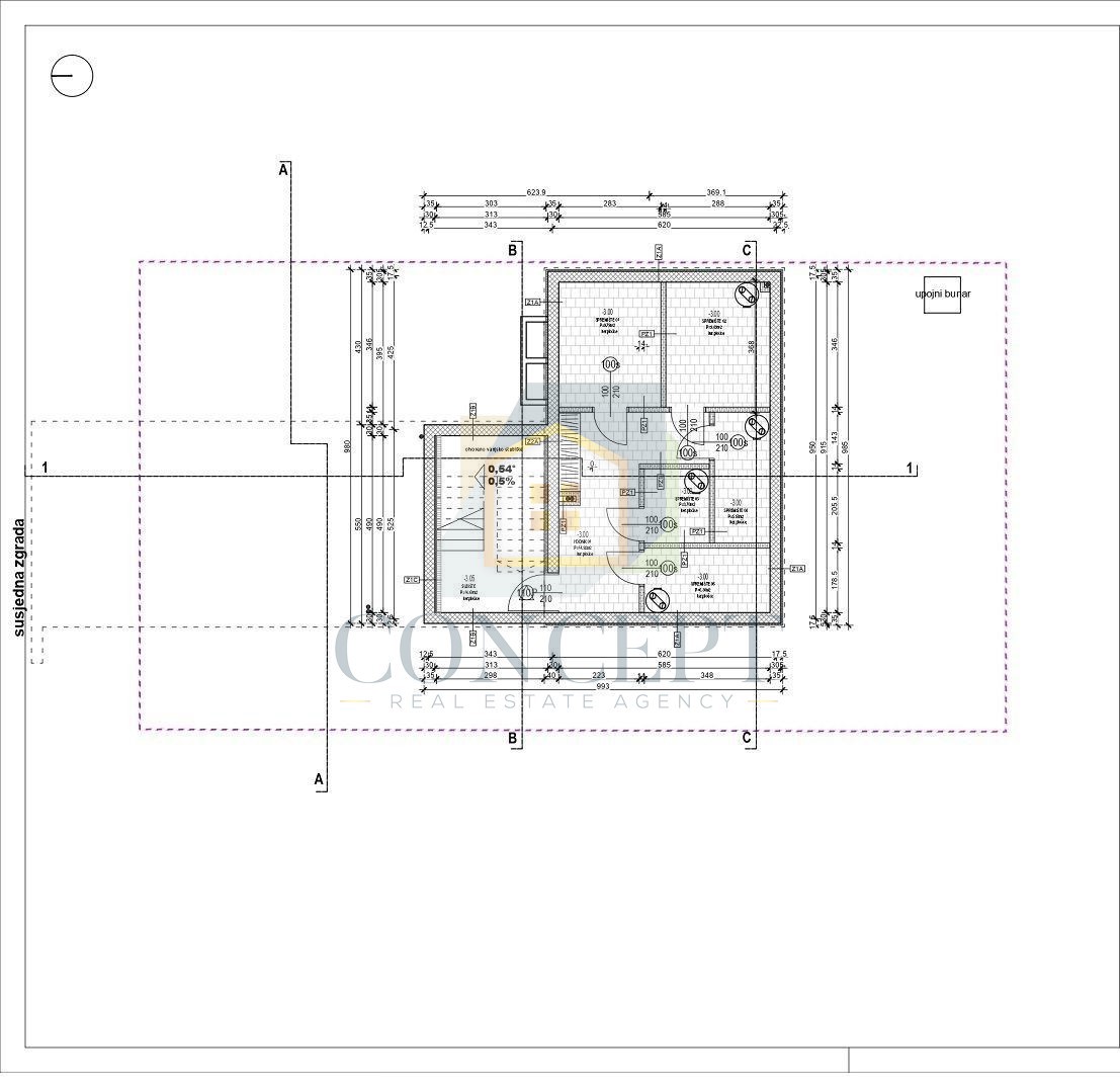 Poreč, dintorni, Terreno edificabile con permesso di costruzione per 8 appartamenti, a 3 km dal mare