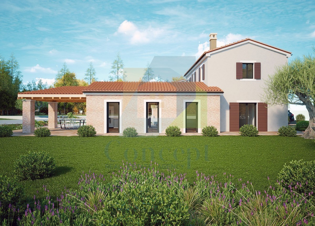 Poreč, dintorni, Splendida casa con piscina e vista mare, a 8 km dal mare