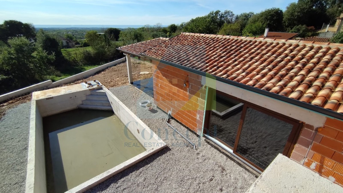 Poreč, dintorni, Splendida casa con piscina e vista mare, a 8 km dal mare