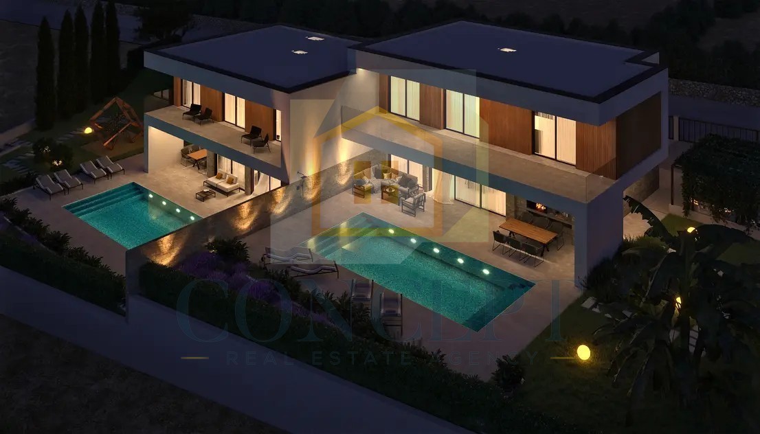 Poreč, dintorni, Lussuosa moderna villa bifamiliare con piscina, a 5 km dal mare