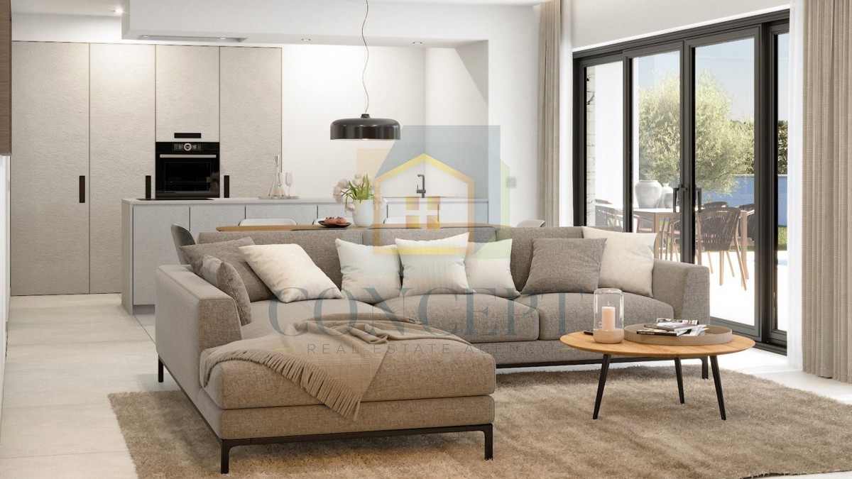 Poreč, dintorni, Lussuosa moderna villa bifamiliare con piscina, a 5 km dal mare