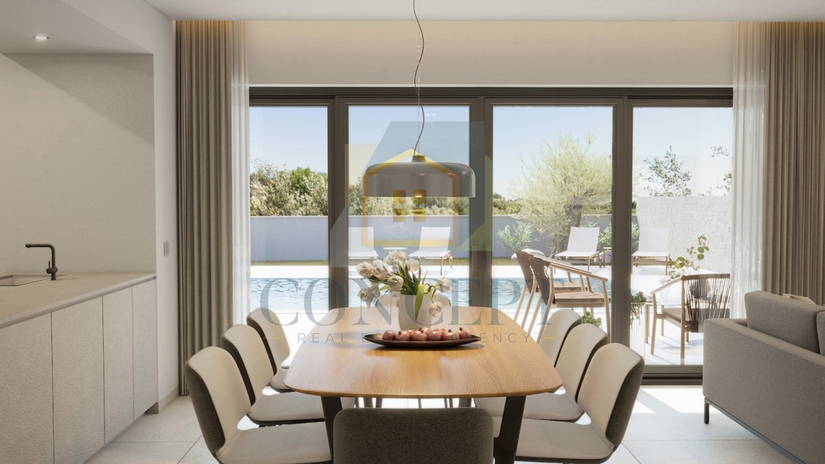 Poreč, dintorni, Lussuosa moderna villa bifamiliare con piscina, a 5 km dal mare