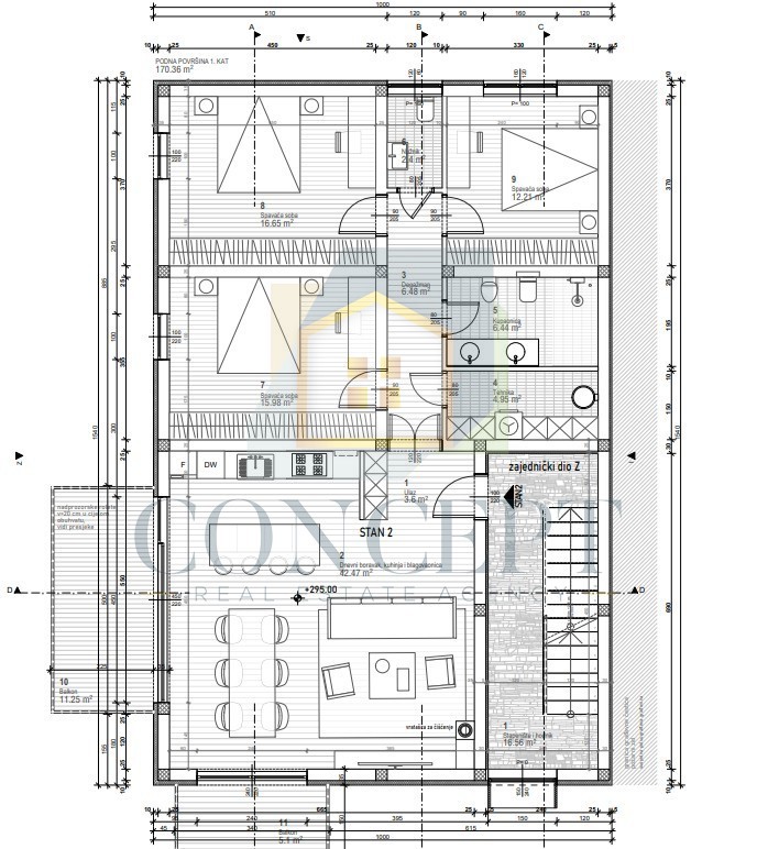 Poreč, Vrsar, dintorni, Appartamento di lusso al 2° piano, 500 m dal mare