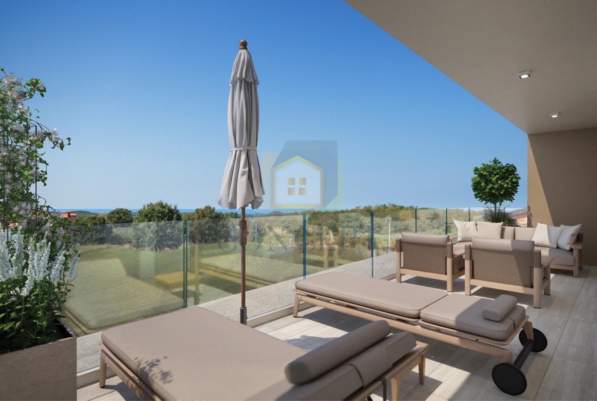 Poreč, dintorni, Appartamento di lusso al piano terra con grande giardino, 7 km dal mare