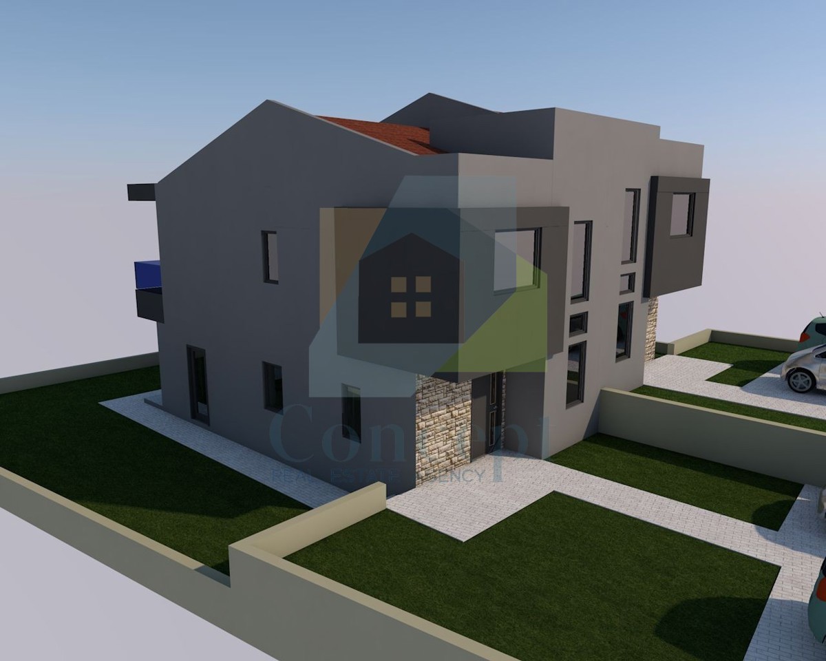 Poreč, dintorni, Terreno edificabile con progetto preliminare per edificio bifamiliare a 5 km dal mare