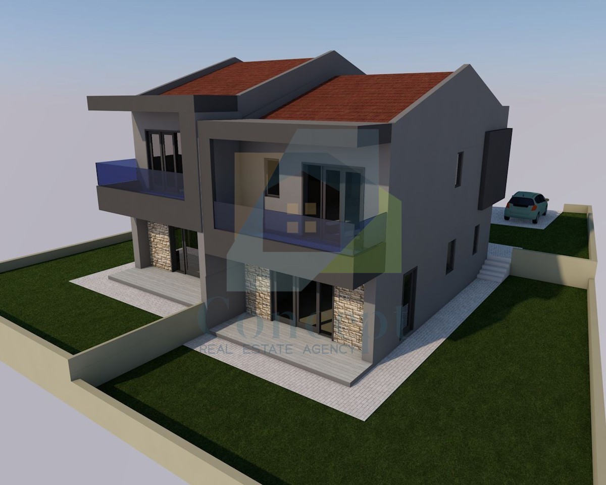 Poreč, dintorni, Terreno edificabile con progetto preliminare per edificio bifamiliare a 5 km dal mare