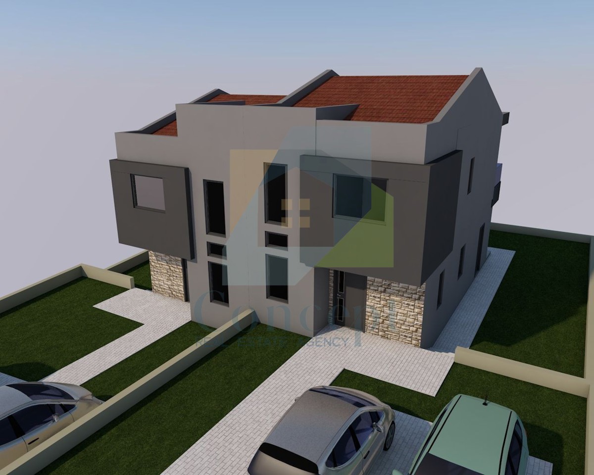 Poreč, dintorni, Terreno edificabile con progetto preliminare per edificio bifamiliare a 5 km dal mare