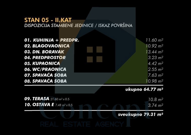 Umago, zona, Appartamento al secondo piano con ampia terrazza a 2 km dal mare