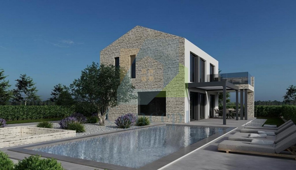 Poreč, Tar, Villa indipendente con piscina e vista mare, a 3 km dal mare