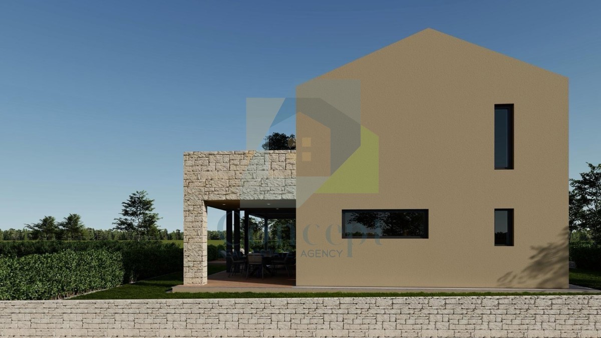 Poreč, Tar, Villa indipendente con piscina e vista mare, a 3 km dal mare