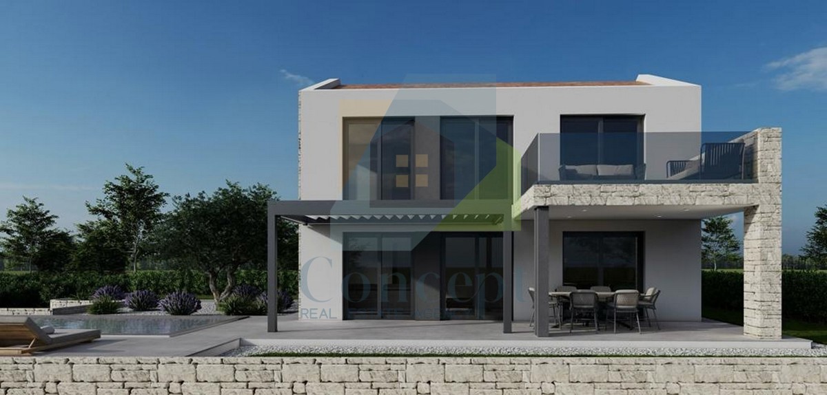 Poreč, Tar, Villa indipendente con piscina e vista mare, a 3 km dal mare