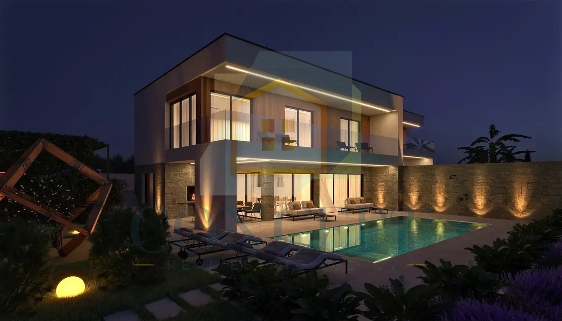 Poreč, dintorni, Lussuosa moderna casa bifamiliare con piscina, 5 km dal mare