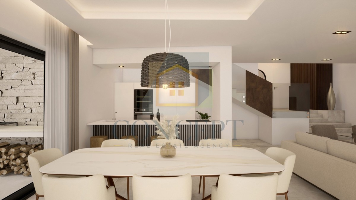 Poreč, dintorni, Lussuosa moderna casa bifamiliare con piscina, 5 km dal mare