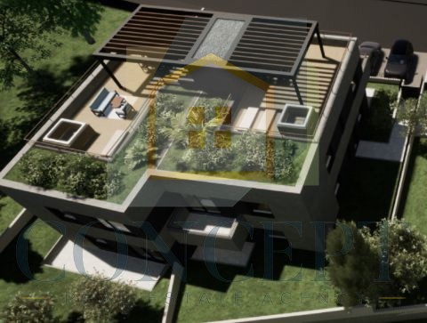 Poreč, Uža okolica, Appartamento di lusso al 1° piano con terrazza sul tetto e vista mare, a 1500 m dal mare.