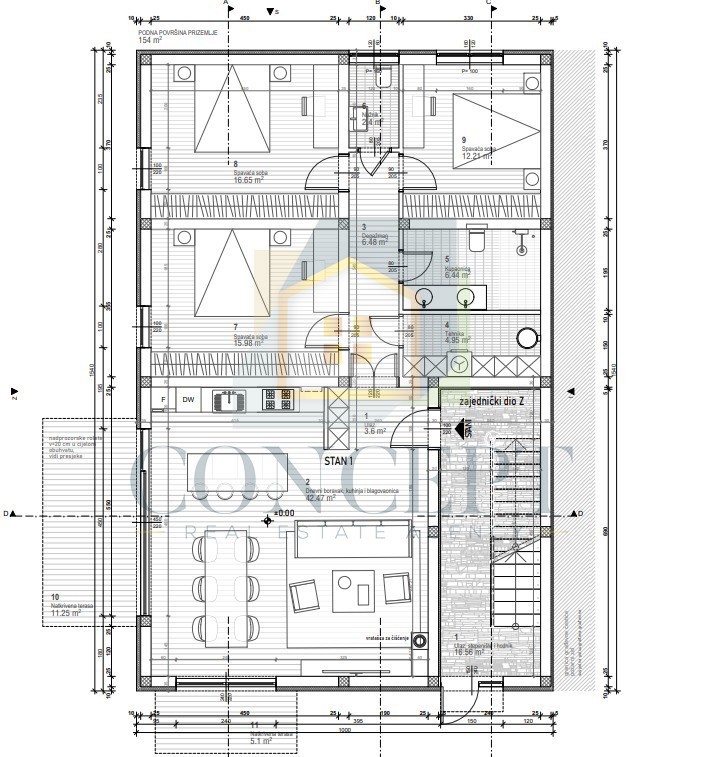 Poreč, Vrsar, dintorni, Appartamento di lusso al piano terra con giardino, 500 m dal mare