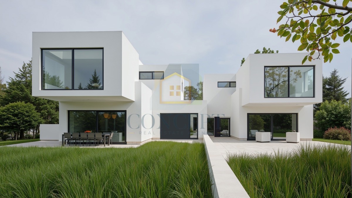 Poreč, dintorni, Terreno edificabile con progetto per edificio doppio, 12 km dal mare