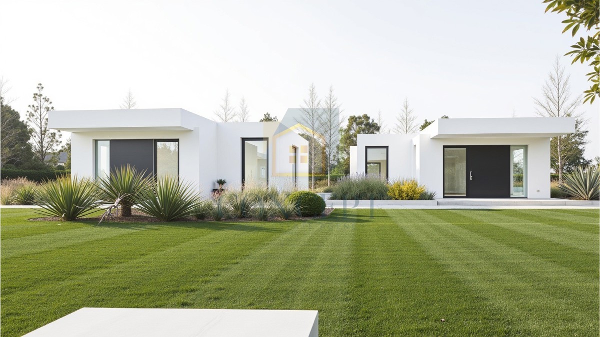 Poreč, dintorni, Terreno edificabile con progetto per edificio doppio, 12 km dal mare