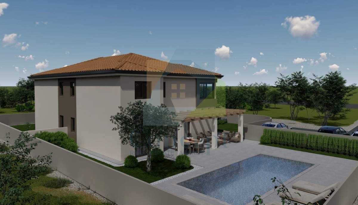 Poreč, dintorni, Casa doppia con piscina in posizione tranquilla a 12 km dal mare