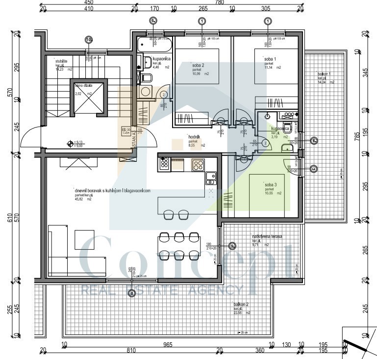 Poreč, dintorni, Appartamento di lusso con terrazza sul tetto e vista mare, a 1500 m dal mare