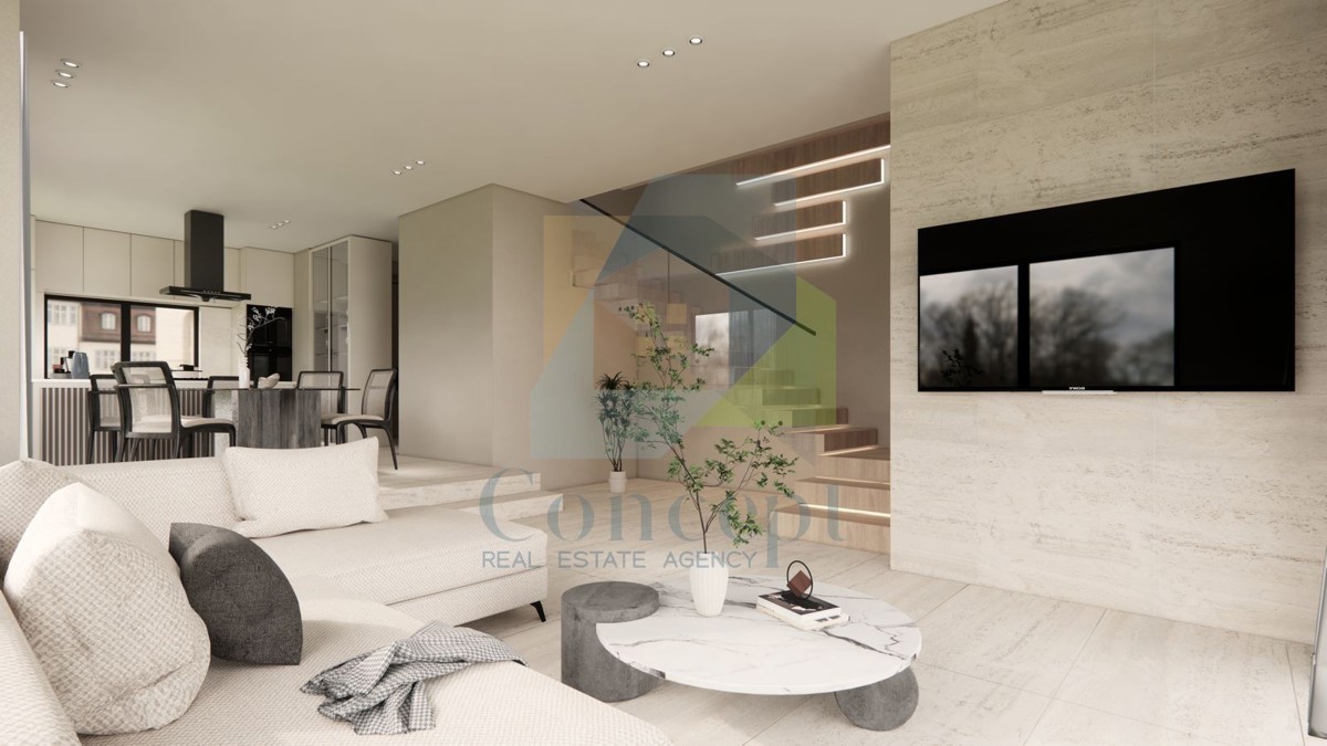 Poreč, dintorni, Casa alla fine di una fila con tre camere da letto e piscina, 12 km dal mare