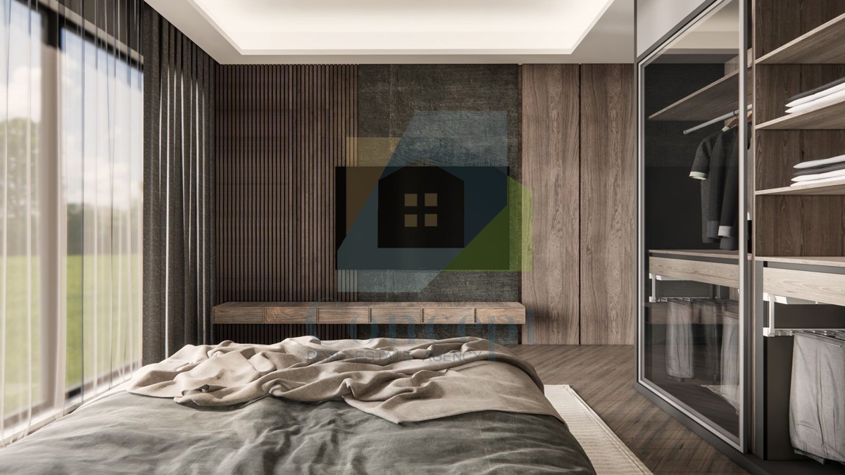 Poreč, dintorni, Casa alla fine di una fila con tre camere da letto e piscina, 12 km dal mare