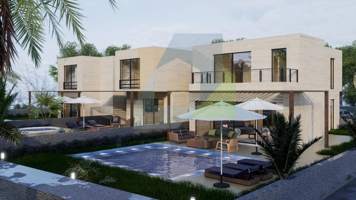 Poreč, dintorni, Casa alla fine di una fila con tre camere da letto e piscina, 12 km dal mare