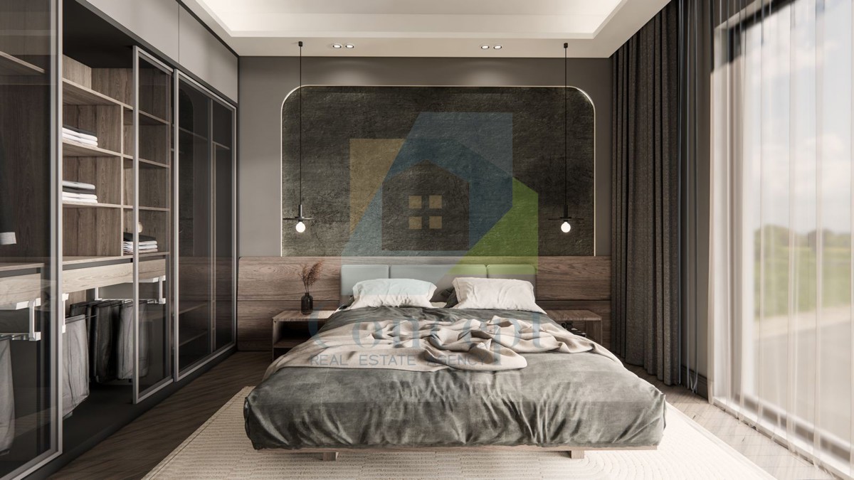 Poreč, dintorni, Casa alla fine di una fila con tre camere da letto e piscina, 12 km dal mare