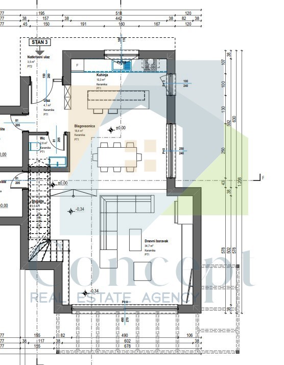 Poreč, dintorni, Casa alla fine di una fila con tre camere da letto e piscina, 12 km dal mare
