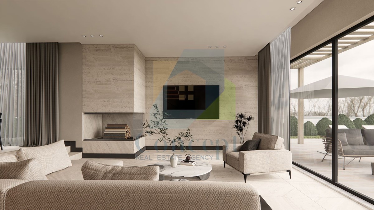 Poreč, dintorni, Casa alla fine di una fila con tre camere da letto e piscina, 12 km dal mare