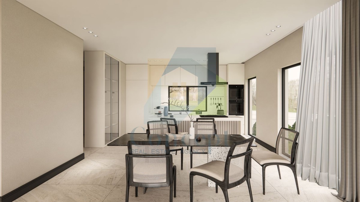 Poreč, dintorni, Casa alla fine di una fila con tre camere da letto e piscina, 12 km dal mare