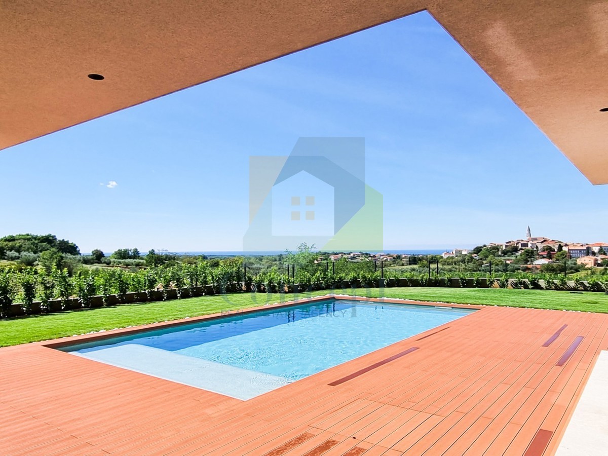 Poreč, dintorni, Villa di lusso con piscina e vista mare, a 12 km dal mare