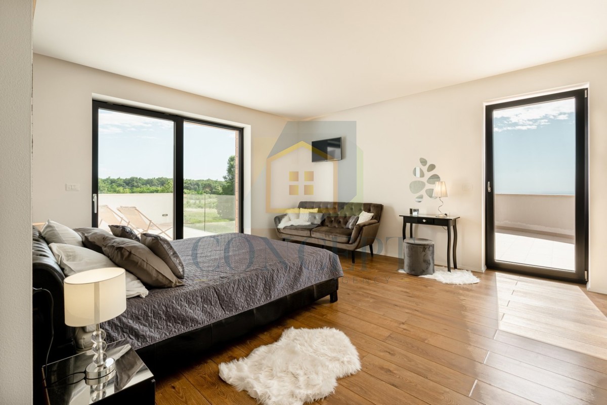 Poreč, dintorni, Villa di lusso con vista panoramica sul mare, 10 km dal mare