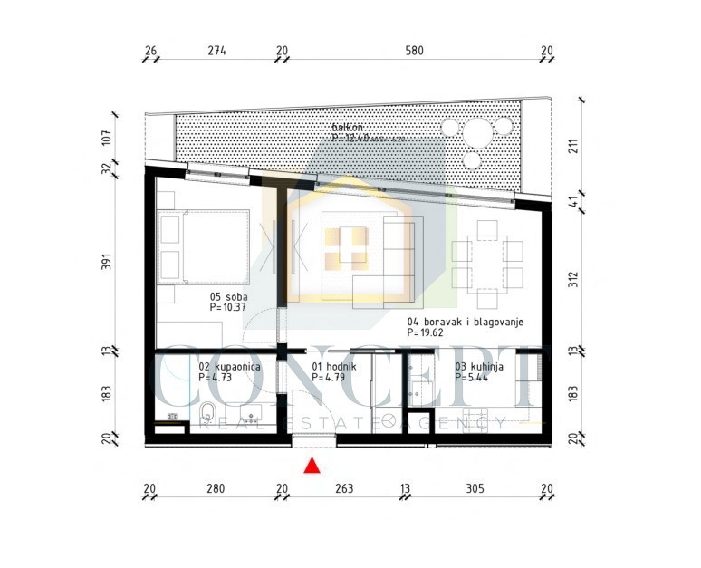 Poreč, centro esteso, Appartamento al piano terra di un moderno complesso, 800 m dal mare