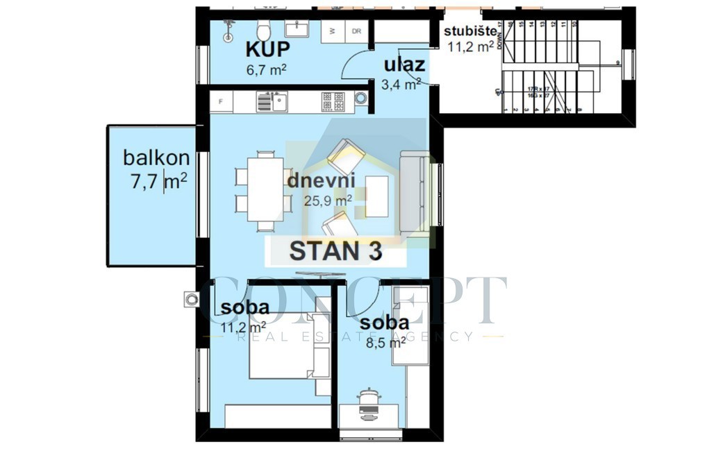 Poreč, dintorni, Appartamento al 1° piano di nuova costruzione, 3 km dal mare