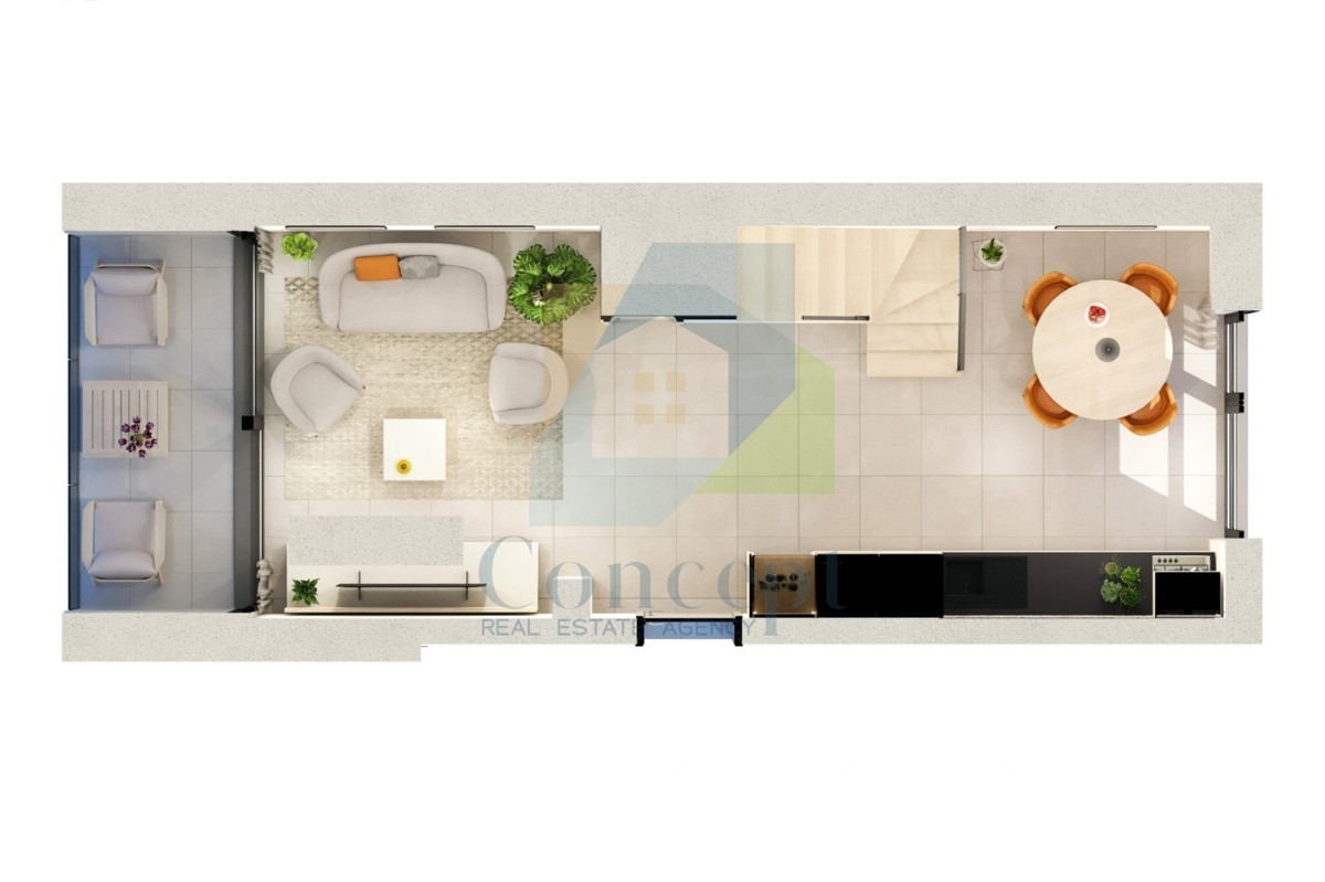 Poreč, dintorni, Appartamento su due piani con 2 camere da letto e vista mare