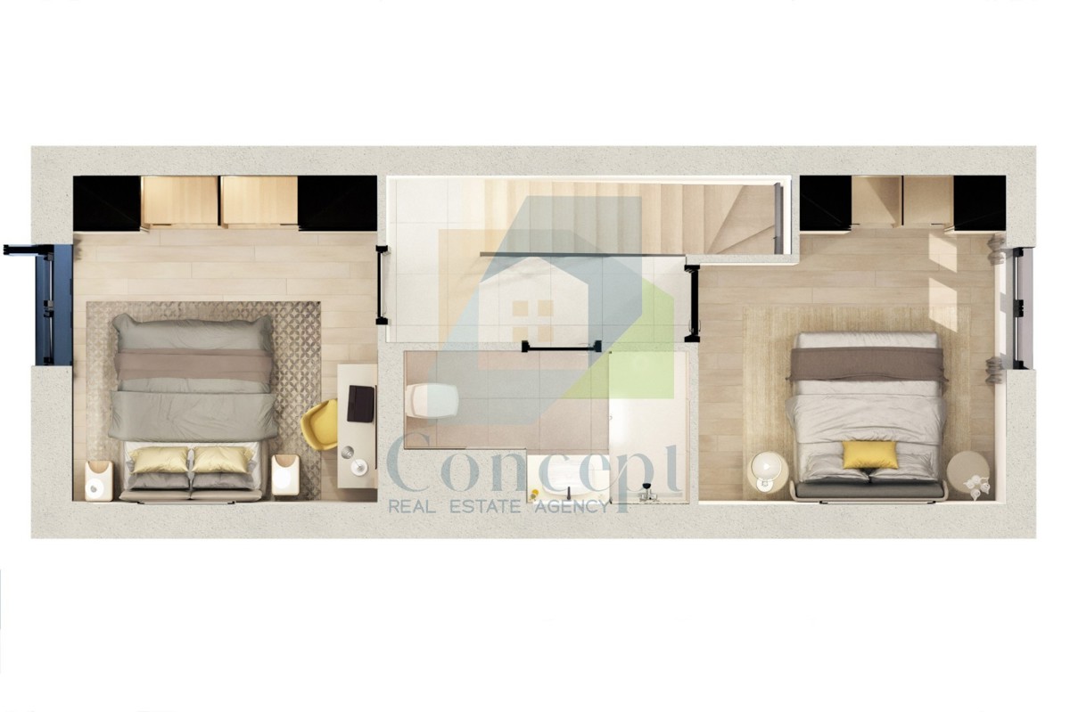 Poreč, dintorni, Appartamento su due piani con 2 camere da letto e vista mare