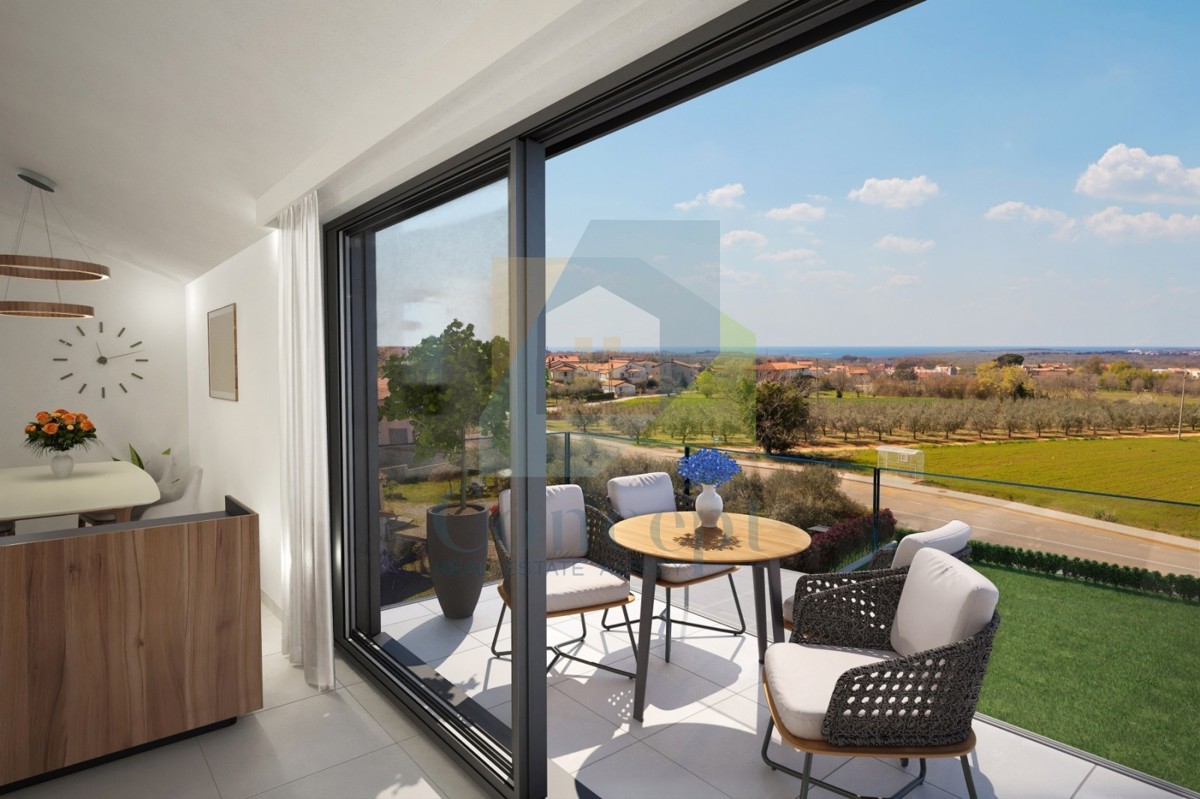 Poreč, dintorni, Appartamento su due piani con 2 camere da letto e vista mare