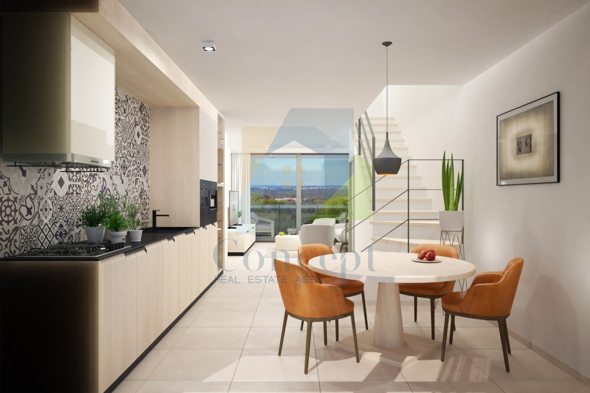 Poreč, dintorni, Appartamento su due piani con 2 camere da letto e vista mare