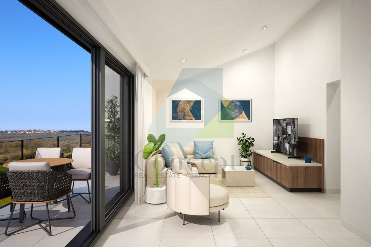 Poreč, dintorni, Appartamento su due piani con 2 camere da letto e vista mare