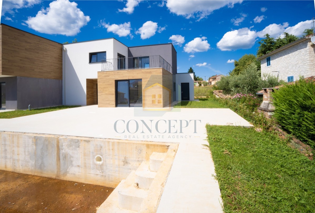 Poreč, dintorni, Moderna doppia casa con piscina, 10 km dal mare