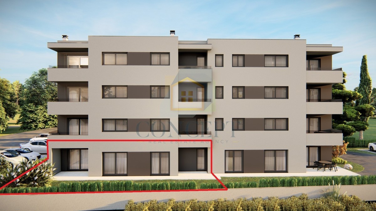 Poreč, dintorni, Appartamento al piano terra con 3 camere da letto e giardino, a 3 km dal mare