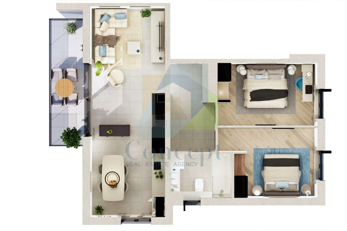 Poreč, dintorni, Appartamento al secondo piano con vista aperta sul mare