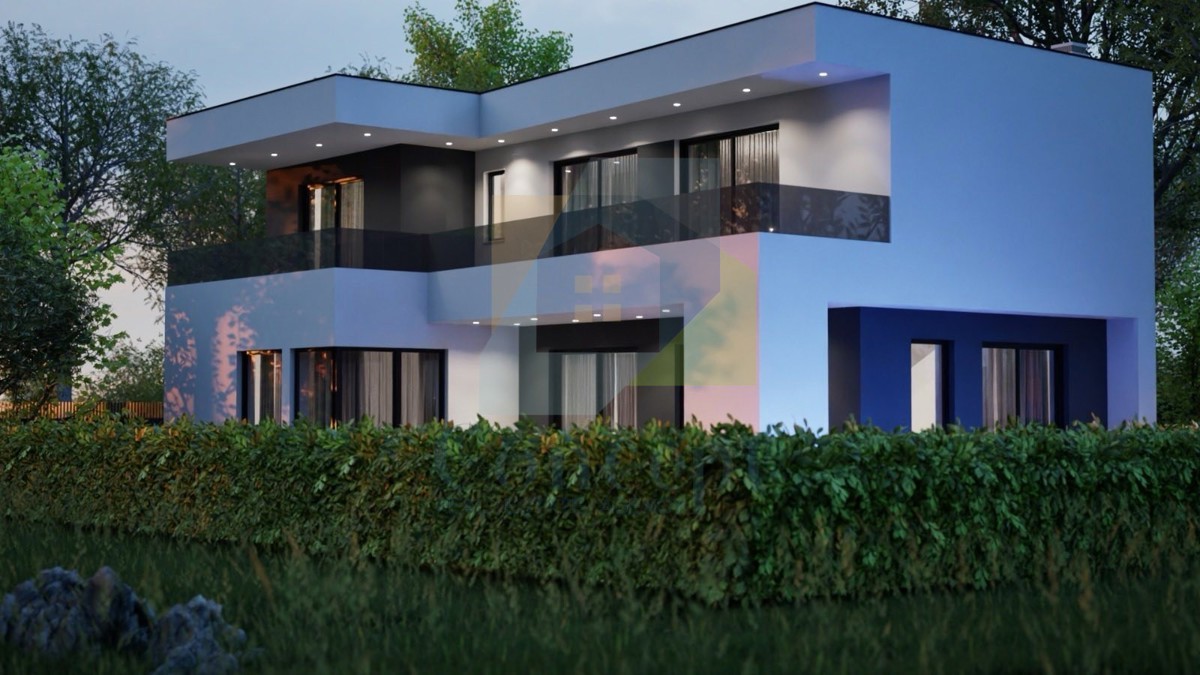 Umag, dintorni, Lussuosa villa singola con piscina in costruzione in posizione tranquilla