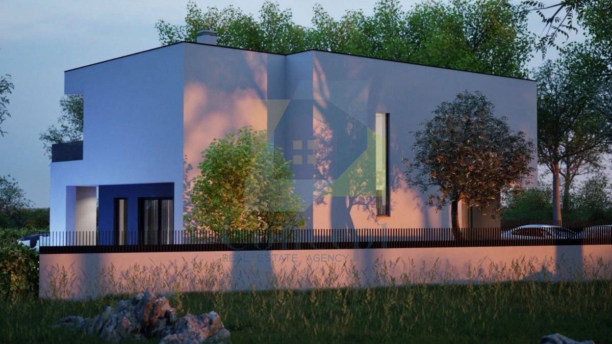 Umag, dintorni, Lussuosa villa singola con piscina in costruzione in posizione tranquilla