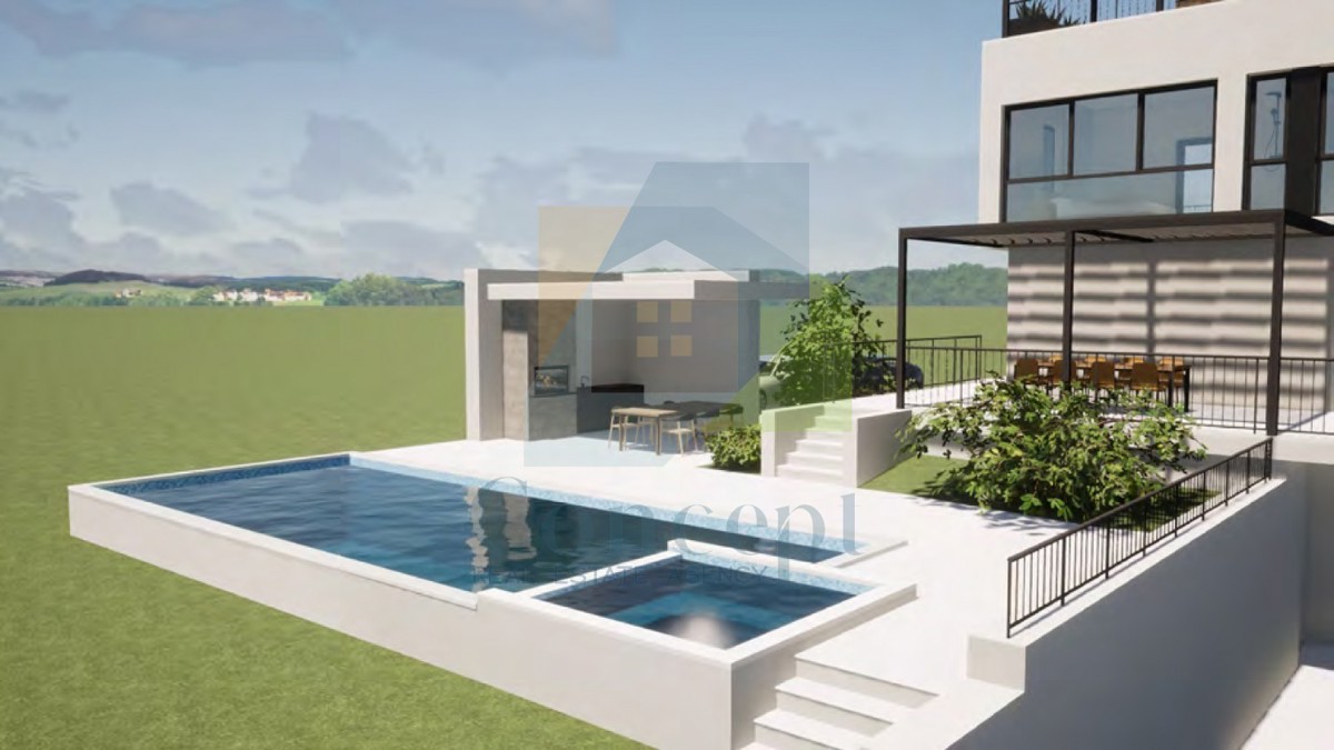 Poreč, dintorni, Villa di lusso con vista mare, 8 km dal mare