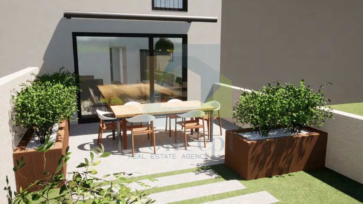 Poreč, dintorni, Casa moderna a schiera con giardino a 3 km dal mare